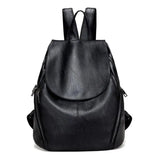 Soft Leather Backpack Casual Ladies Travel Bag