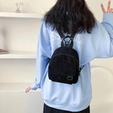 Corduroy Backpack for Girls Women Female