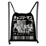 Chainsaw Man Backpack Denji Pochita Drawstring Bags Makima Power Manga