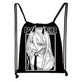 Chainsaw Man Backpack Denji Pochita Drawstring Bags Makima Power Manga