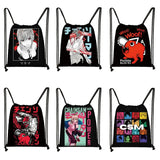 Chainsaw Man Backpack Denji Pochita Drawstring Bags Makima Power Manga