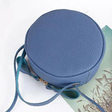 Leather Women's Crossbody Messenger Bag Round Handbag