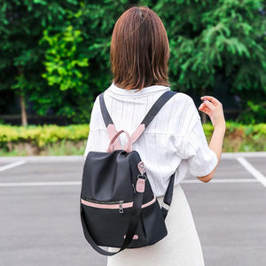 Women Contrast Knapsack Casual Travel Anti-Theft Messenger Bags