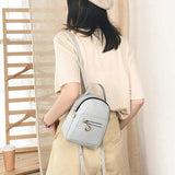 Multi-function Mini Backpack School Bag Women Shoulder Rucksack