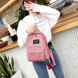 Corduroy Mini Backpack for Women Soft Shoulder Bag