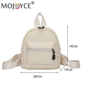 Vintage PU Leather Backpack Preppy Style School Bag