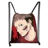 Jujutsu Kaisen Itadori Drawstring Bag Canvas Travel Shoes Holder Kids Gift