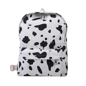 Cow Pattern Backpacks For Student Large Capacity Book Shoulder Bags
