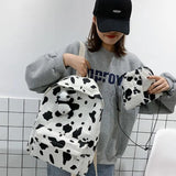 Cow Pattern Backpacks For Student Large Capacity Book Shoulder Bags
