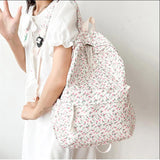 Small Fresh School Students Floral Casual Backpack