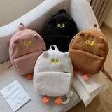 Plush Owl Backpack for Teen Girls - Cartoon School Bag
