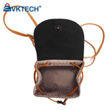 Women Straw Embroidery Shoulder Backpack Boho Ethnic Spring Summer Beach Leather