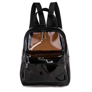 Clear PVC Mini Backpack School Book Bag Female Tote Backpacks Bags