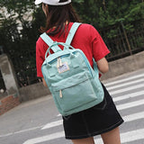 Nylon Shoulder Bag Waterproof School Girls Backpack Mochila