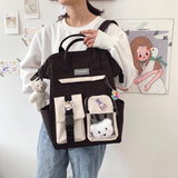 Women Lightweight Backpack Students Casual Daypack Large Capacity School Bag