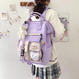 Women Lightweight Backpack Students Casual Daypack Large Capacity School Bag