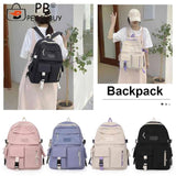 Canvas Backpack Large Capacity High School Book Bag