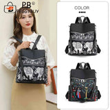 Retro Ethnic Backpack Women Student