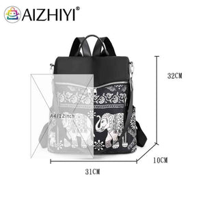 Retro Ethnic Backpack Women Teenage Student College Girl Large Capacity Shoulder