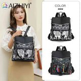 Retro Ethnic Backpack Women Teenage Student College Girl Large Capacity Shoulder