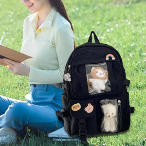 Adjustable Straps Backpack with Pockets for School