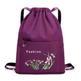 Women Embroidered Print Backpack Waterproof Bag
