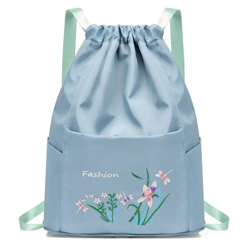 Women Embroidered Print Backpack Waterproof Bag