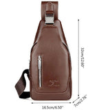 Men's Crossbody Phone Bag Chest Sling Bag with Headphone Jack