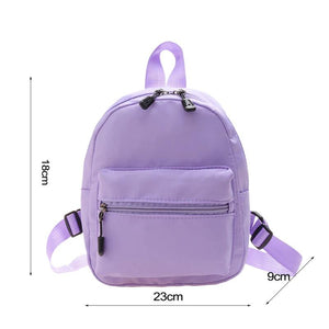 Nylon Mini Backpack Preppy Style School Travel Bags for Teen Girls