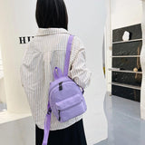 Nylon Mini Backpack Preppy Style School Travel Bags for Teen Girls