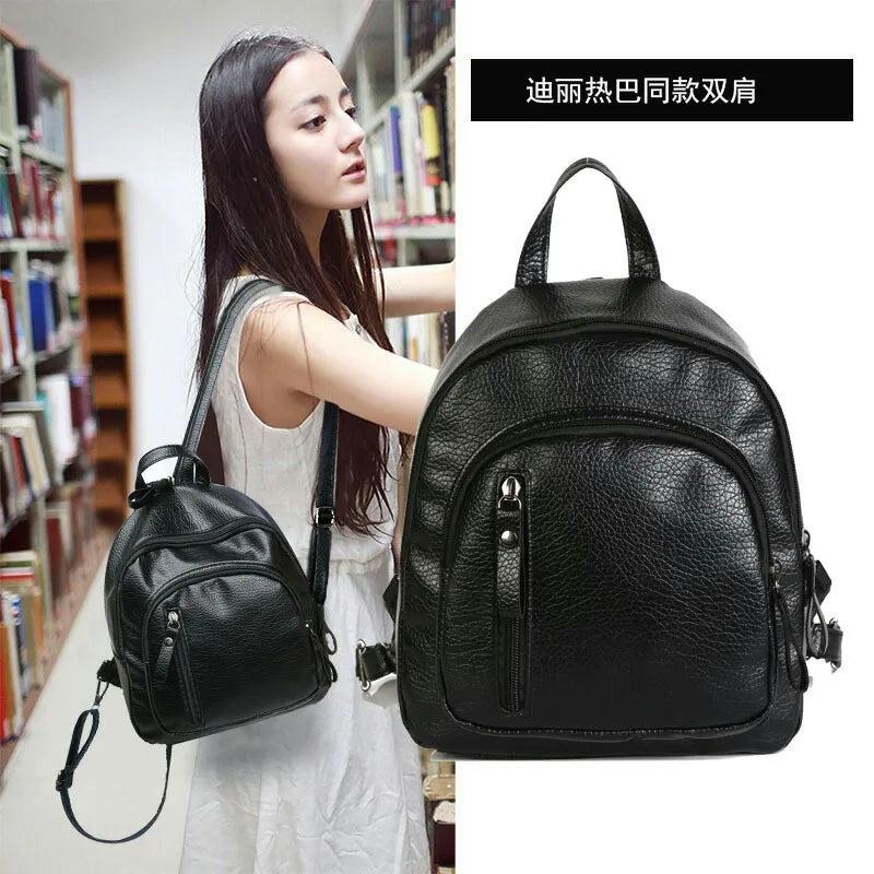 Lady Small PU Leather Backpack