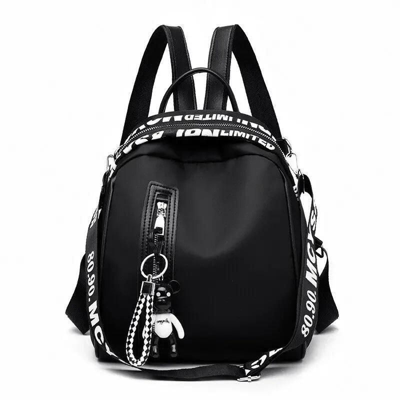Women Nylon School Backpack Travel Rucksack Shoulder Bag Tote
