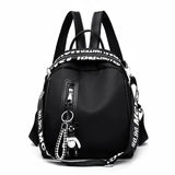 Women Nylon School Backpack Travel Rucksack Shoulder Bag Tote