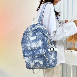 Nylon Tie Dye Backpack for Teenage Girl