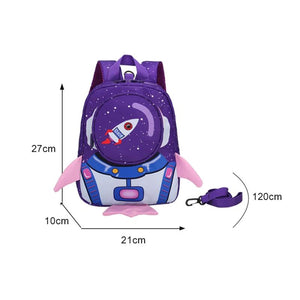 Kids Rocket Casual Backpack Travel Bags Cartoon 3D Boys Girls School Bag