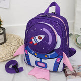 Kids Rocket Casual Backpack Travel Bags Cartoon 3D Boys Girls School Bag