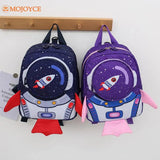 Kids Rocket Casual Backpack Travel Bags Cartoon 3D Boys Girls School Bag