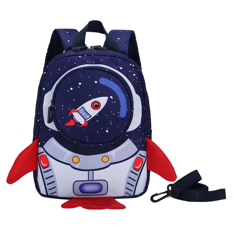 Kids Rocket Casual Backpack Travel Bags Cartoon 3D Boys Girls School Bag
