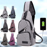 Men Shoulder Bag USB Charge Anti Theft Security Waterproof Travel Man Crossbody