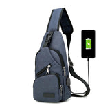 Men Shoulder Bag USB Charge Anti Theft Security Waterproof Travel Man Crossbody