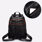 Minimalist Female Backpack Pu Leather Youth Women Casual Rucksack