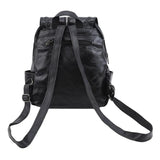 Minimalism Female Backpack Pu Leather Youth Women Bagpack