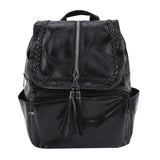 Minimalism Female Backpack Pu Leather Youth Women Bagpack