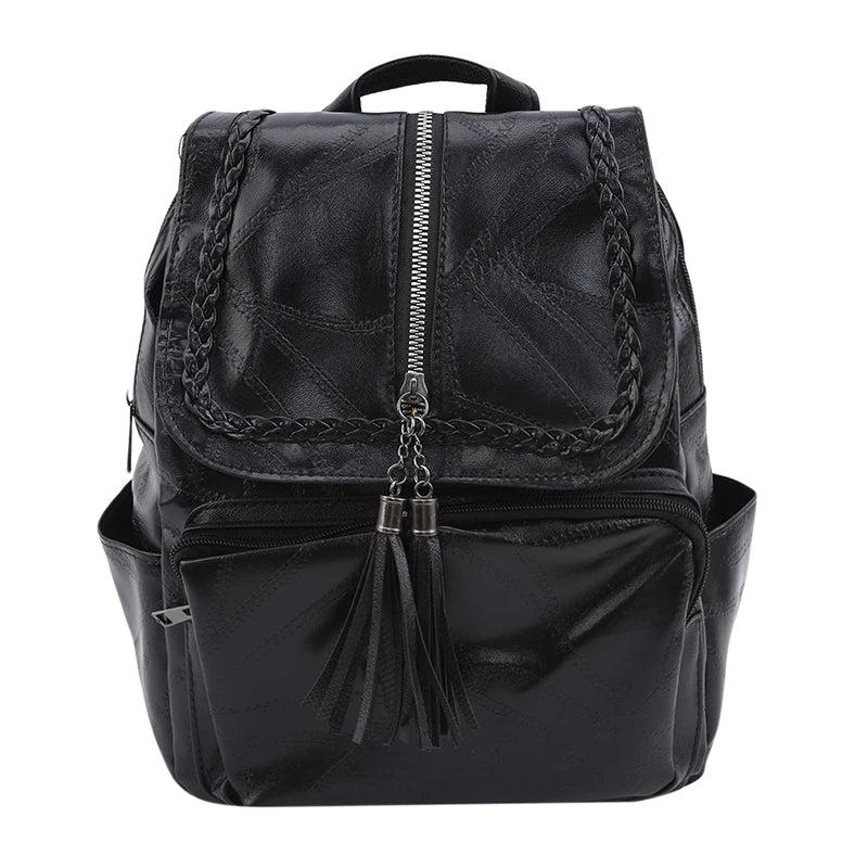 Minimalism Female Backpack Pu Leather Youth Women Bagpack