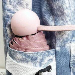 Casual Nylon Backpack for Women - Solid School Bag