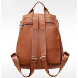 Vintage Women Mini Backpack Female PU Leather Back Pack Large Capacity