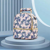 Mummy Bag Baby Food Backpack Double Layer Feeding Bottle Backpack