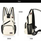 Canvas Chest Bag Multifunctional Sling Messenger Sports Backpack