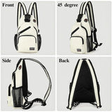 Canvas Chest Bag Multifunctional Sling Messenger Sports Backpack