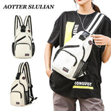 Canvas Chest Bag Multifunctional Sling Messenger Sports Backpack